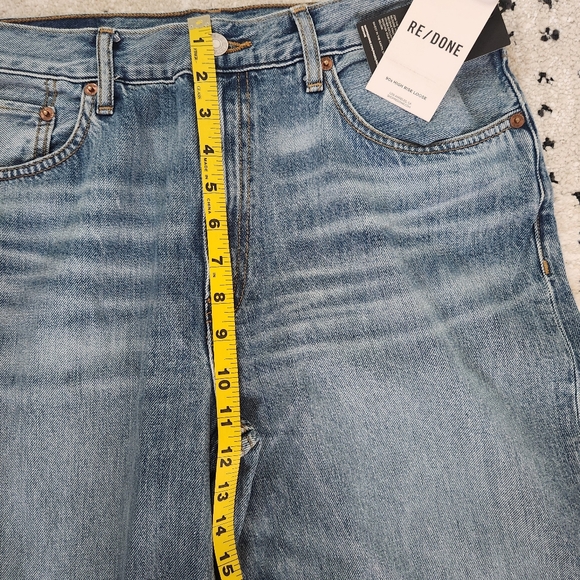 Re/Done Jeans 90's High Rise Loose Long Split Hem Size 26 Vintage Flow NWT $295 - Picture 12 of 14